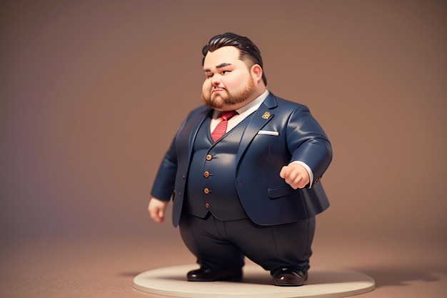 Fat Boy Cartoon Character Styling Anime Style Fat Wallpaper Background Model Character Rendering