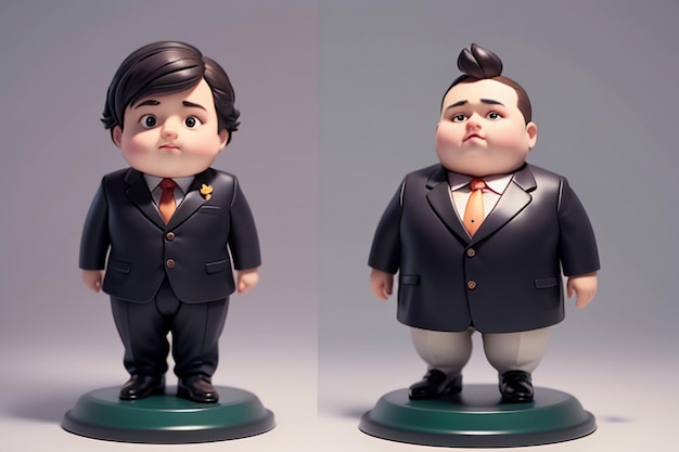 Fat Boy Cartoon Character Styling Anime Style Fat Wallpaper Background Model Character Rendering