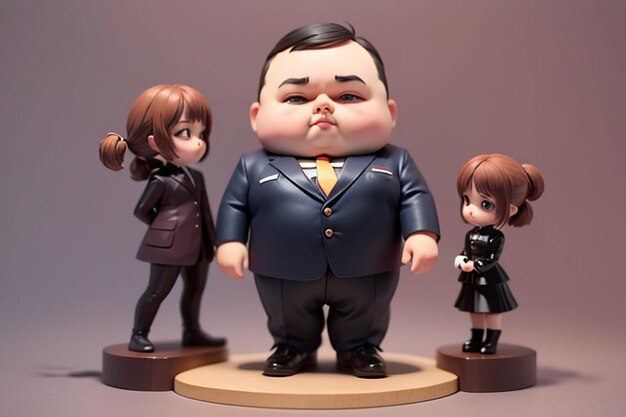 Fat Boy Cartoon Character Styling Anime Style Fat Wallpaper Background Model Character Rendering