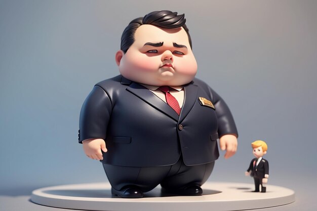 Fat Boy Cartoon Character Styling Anime Style Fat Wallpaper Background Model Character Rendering