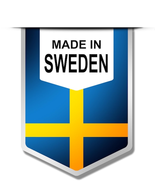 Fatto in Svezia parola sul banner appeso