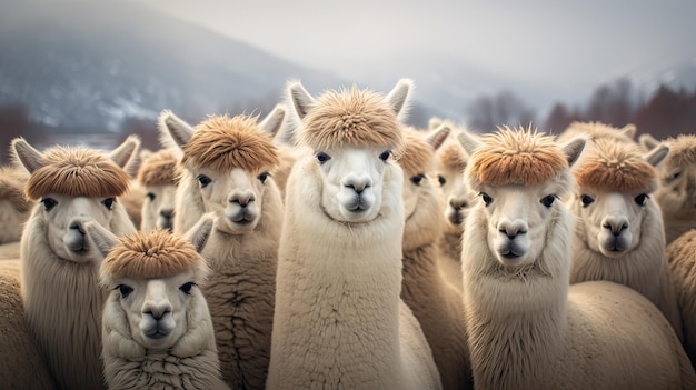 Fattoria di alpaca di Coats Peru