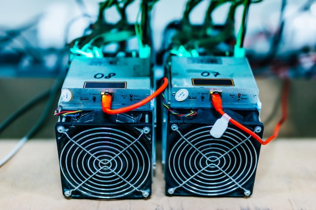 Fattoria di mining di bitcoin e criptovalute Grande data center