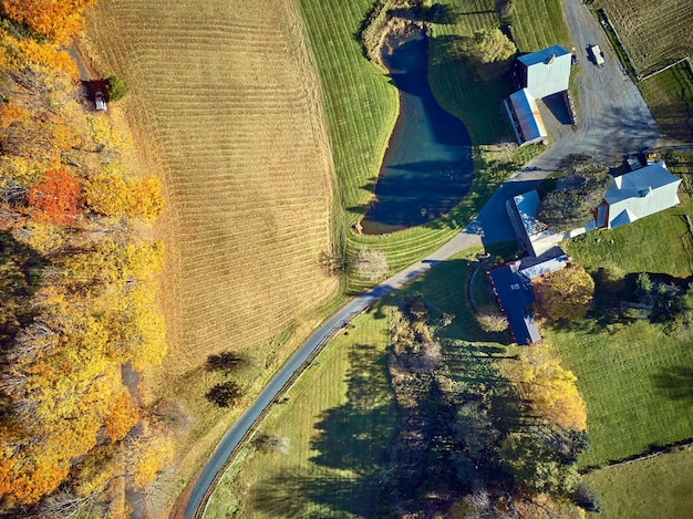 Fattoria in autunno a Woodstock Vermont USA