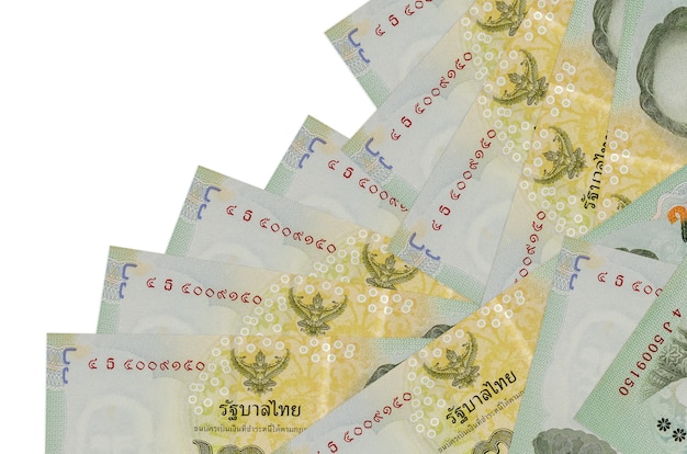 Fatture Thai Baht su sfondo bianco