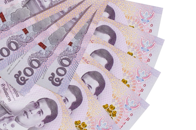 Fatture Thai Baht su sfondo bianco