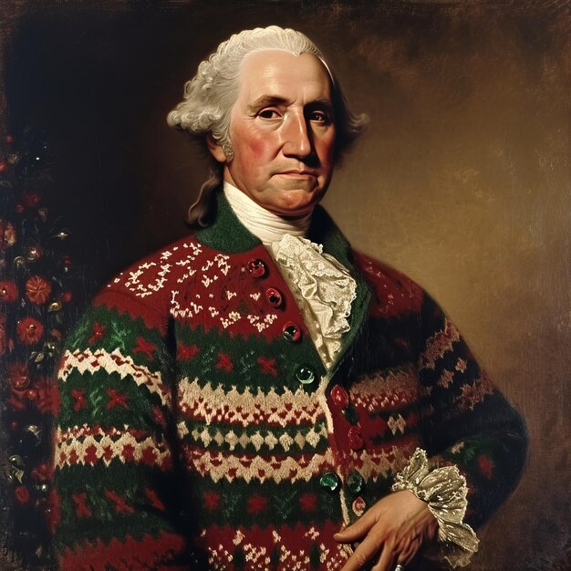 Faux Pas di moda Il brutto maglione del generale George Washington compromette il suo stile imponente