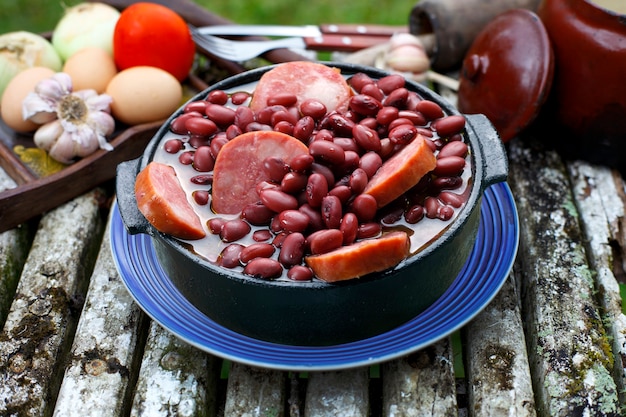 Feijoada di fagioli viola