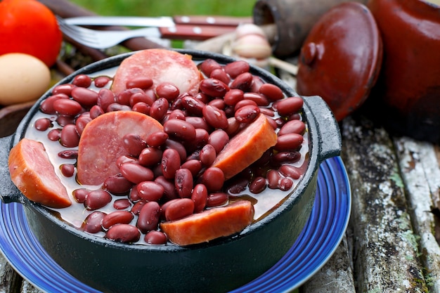 Feijoada di fagioli viola