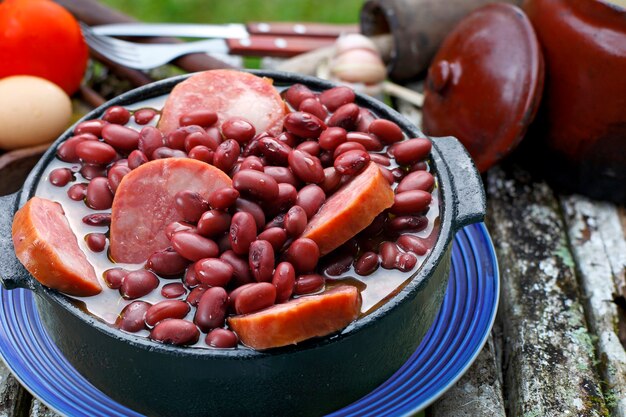 Feijoada di fagioli viola