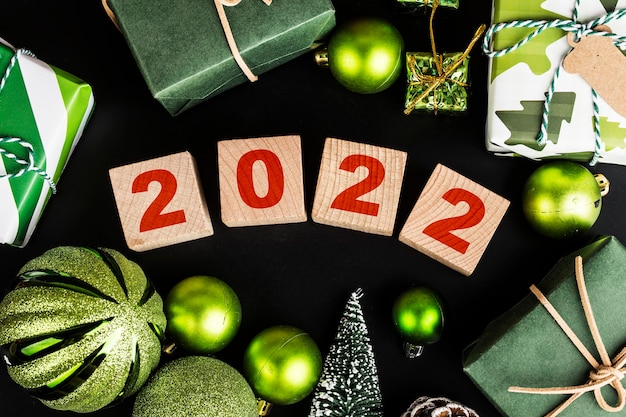 Felice Anno Nuovo 2022 Natale 2022 Regali di Natale inseriti in un'atmosfera festosa