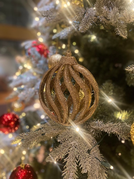 Felice anno nuovo 2023 e decorazione dell'albero di Natale