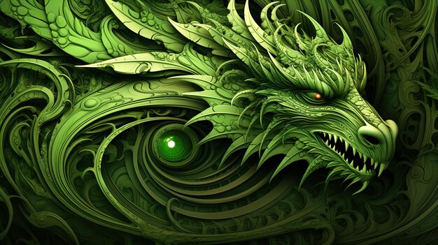 Felice anno nuovo cinese anno del drago verde