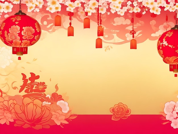 Felice anno nuovo cinese panoramico