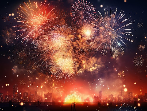 Felice anno nuovo Fuochi d'artificio