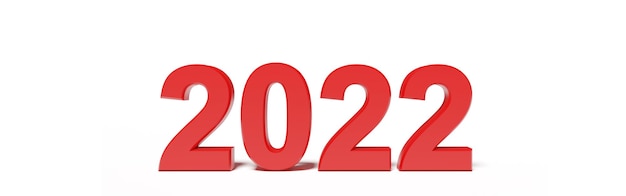 Felice Anno Nuovo Sfondo. Inizia al 2022. Illustrazione 3D