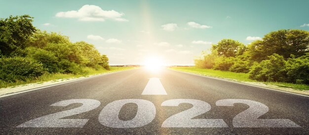 Felice Anno Nuovo Sfondo. Inizio positivo dell'anno 2022.