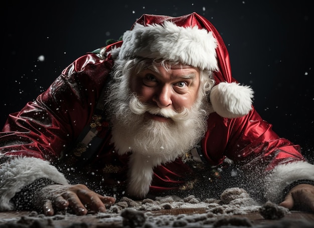 Felice Babbo Natale che celebra il Natale Foto di alta qualità di Babbo Natale moderno