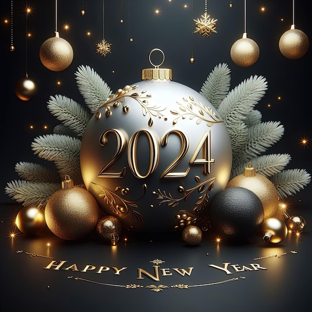 felice celebrazione del nuovo anno 2024