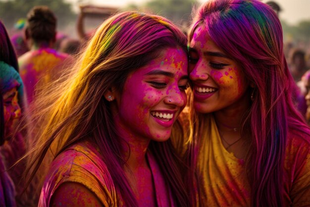 Felice celebrazione di Holi