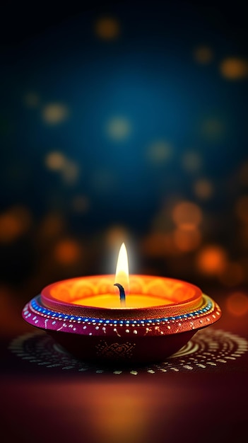 Felice Diwali Diwali Diya Generativo Ai