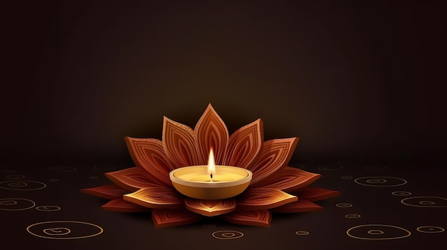 Felice Diwali Diwali Diya Generativo Ai