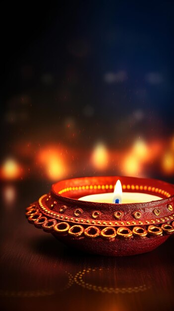 Felice Diwali Diwali Diya Generativo Ai
