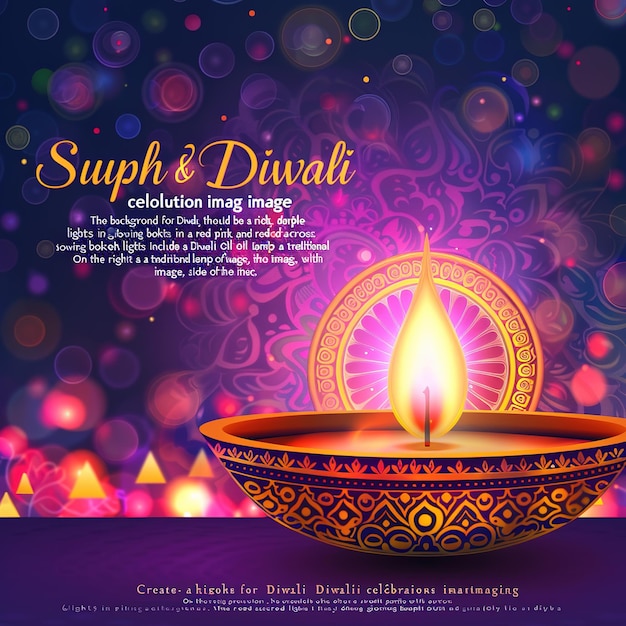 Felice Diwali grafica di Diya lanterna festa indiana delle luci