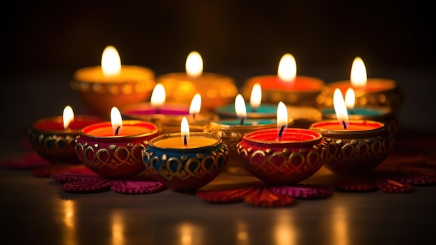 Felice Diwali sfondo AI generativa