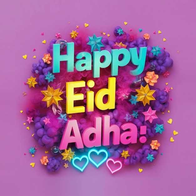 felice eid al adha rendering 3d