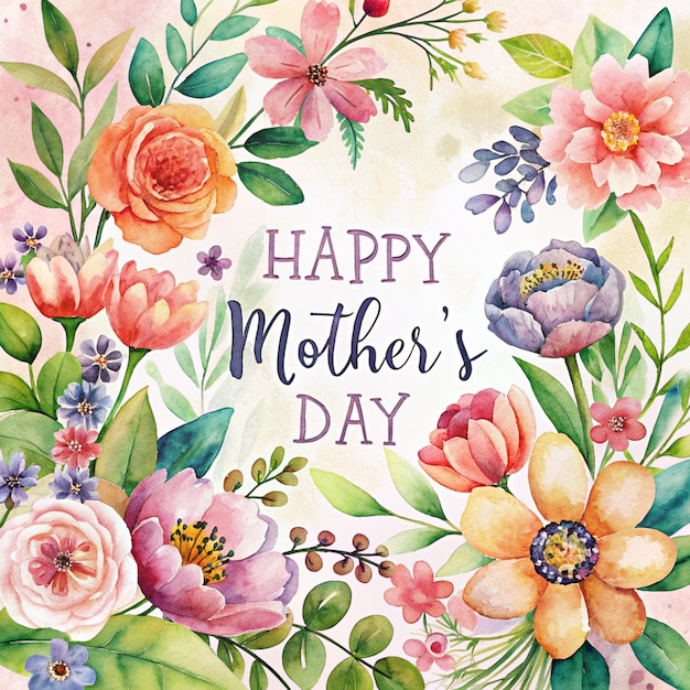 Felice Giornata della Madre Illustrazione floreale della Giornata delle Madri