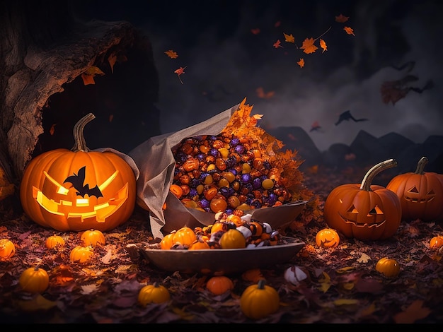 Felice Halloween che abbraccia delizie spettrali e spaventi festivi