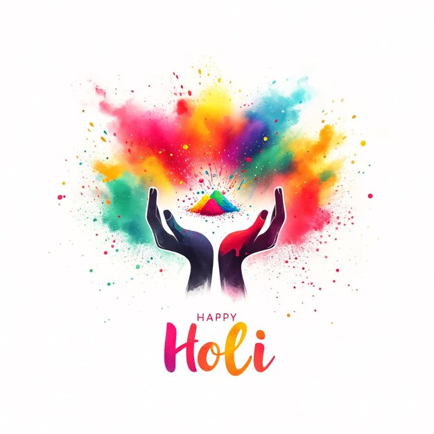 Felice Holi, festa indiana dei colori, celebrazione del festival indiano di Holi