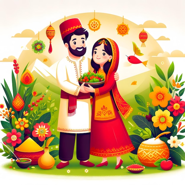 Felice Nowruz celebrato su couple Wishes