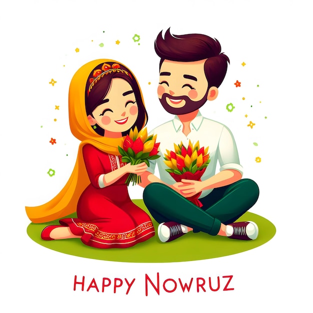 felice Nowruz festa zoroastrismo felice Jamshed Narvon festa tradizionale sullo sfondo di Parigi