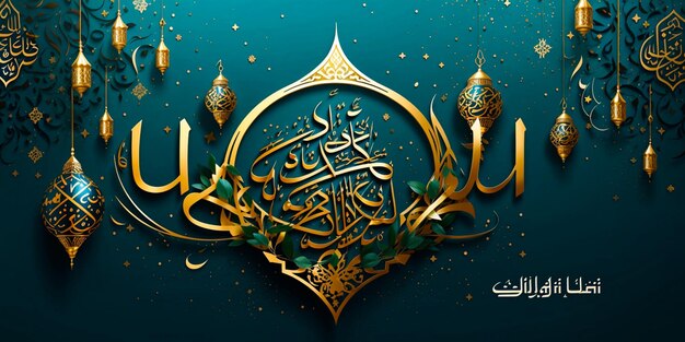 Felice nuovo anno hijri biglietto di auguri islamico calligrafia araba