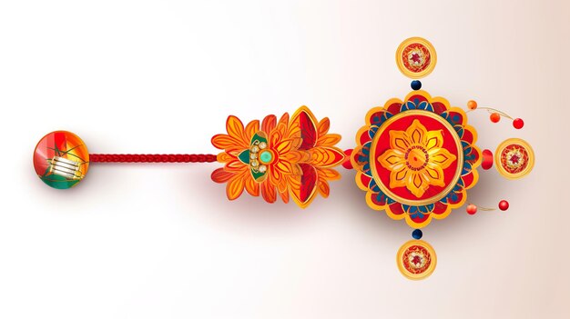 Felice Raksha bandhan con rakhi isolato Generativo ai