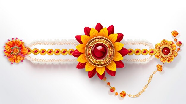 Felice Raksha bandhan con rakhi isolato Generativo ai