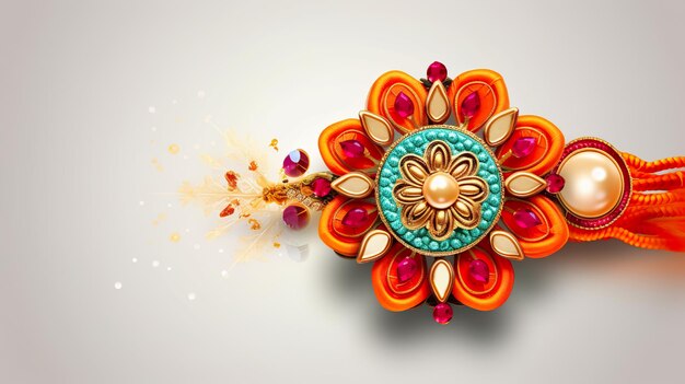 Felice Raksha bandhan con rakhi isolato Generativo ai