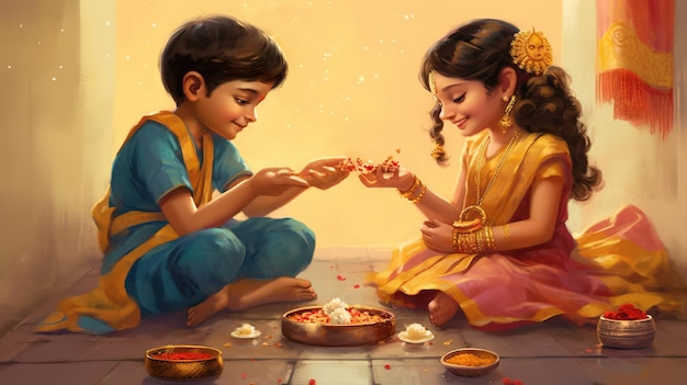 Felice Raksha Bandhan Generativo ai