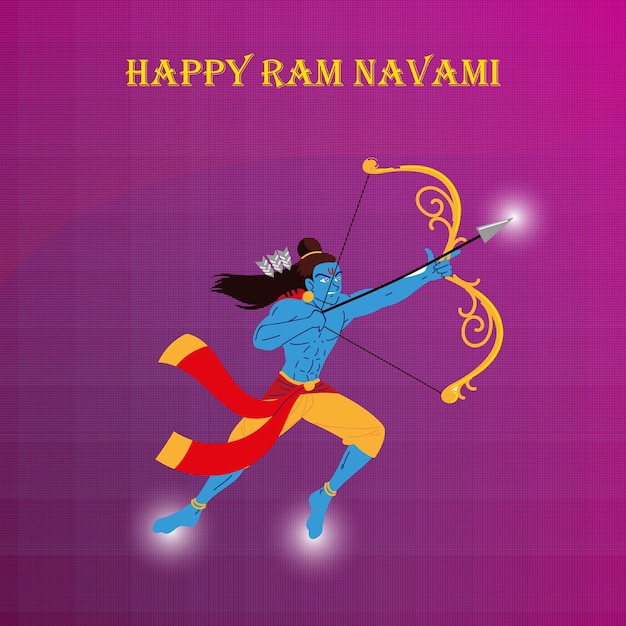Felice Ram Navami festa culturale indù desidera celebrazione carta
