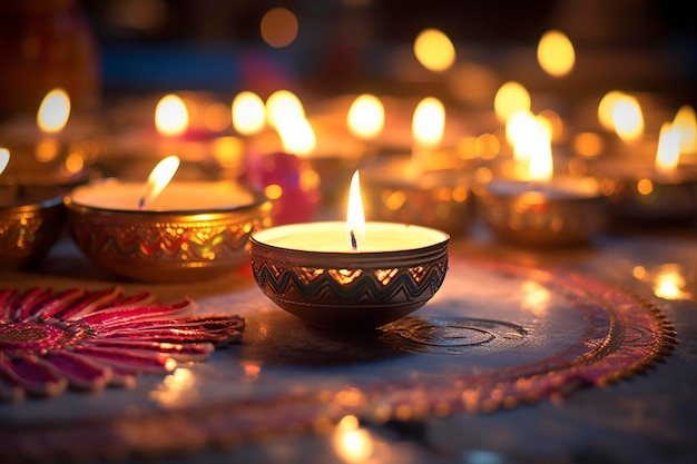 Felice sfondo Diwali e spazio per la copia
