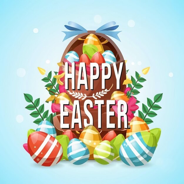 Felice uova di cioccolato per Pasqua