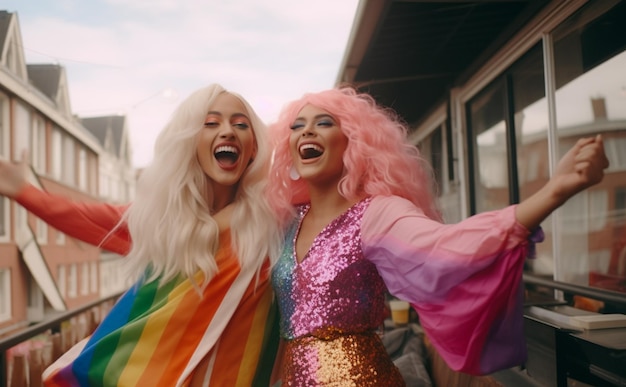 Felicità alla LGBTQ Pride Parade di Amsterdam Amsterdam Pride Celebration