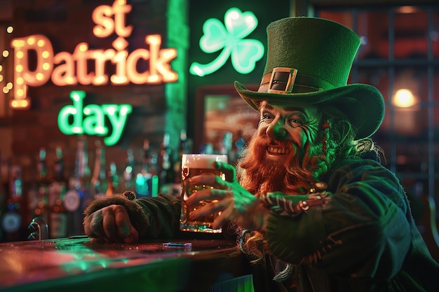 Felizi amici che festeggiano l'irlandese Felice giorno di San Patrizio insieme con la birra