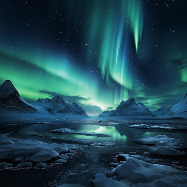 Fenomeni delle luci aurorali settentrionali fotografia HD 8K