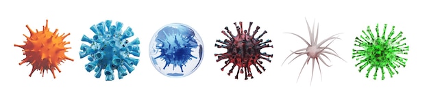 Ferma il coronavirus e il concetto di quarantena. Illustrazione medica 3D