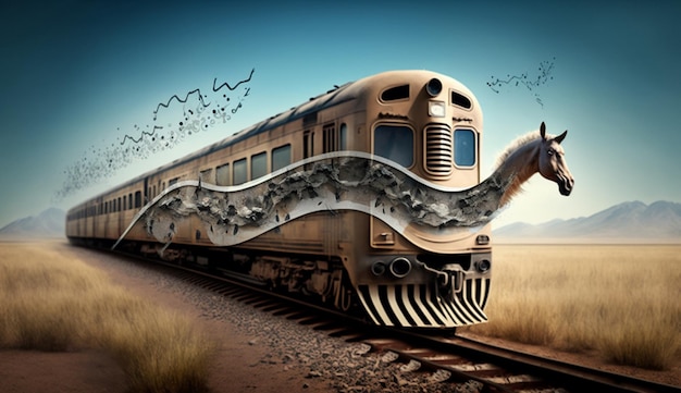Ferrovie ferroviarie a prezzi accessibili autobus generale fotografia immagine Ai arte generata