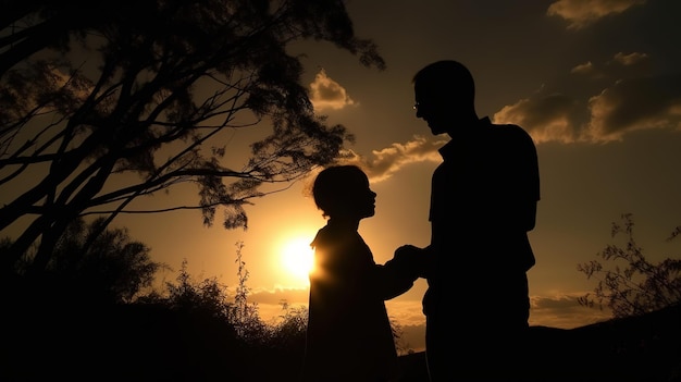 Festa del papà Padre con suo figlio Generativo ai