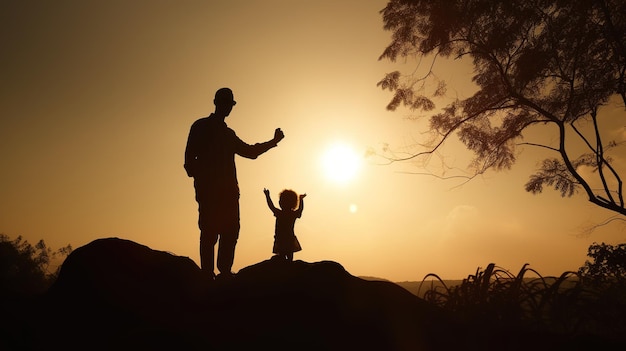 Festa del papà Padre con suo figlio Generativo ai